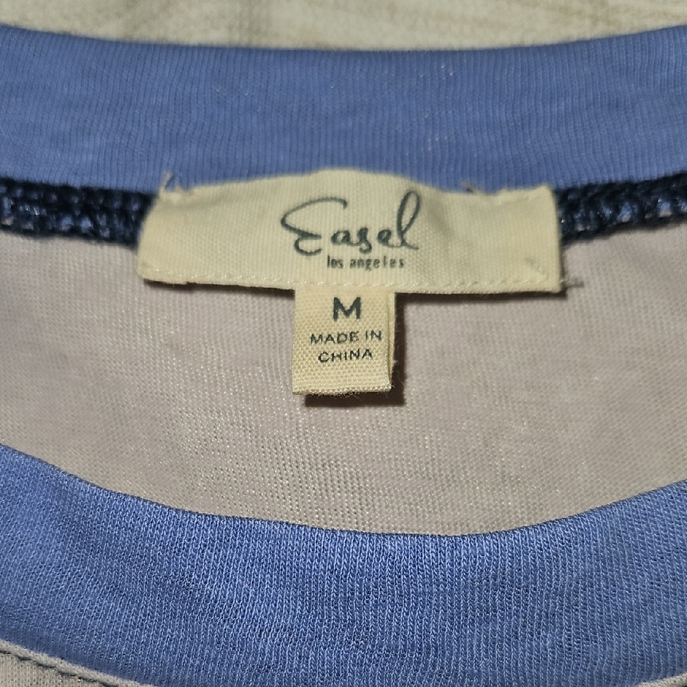 Nwot Easel Multicolor Patchwork Long Sleeve Top S… - image 3